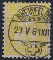 15 Rp. Sitzende Helvetia mit Vollstempel RHEINFELDEN 23 V 81