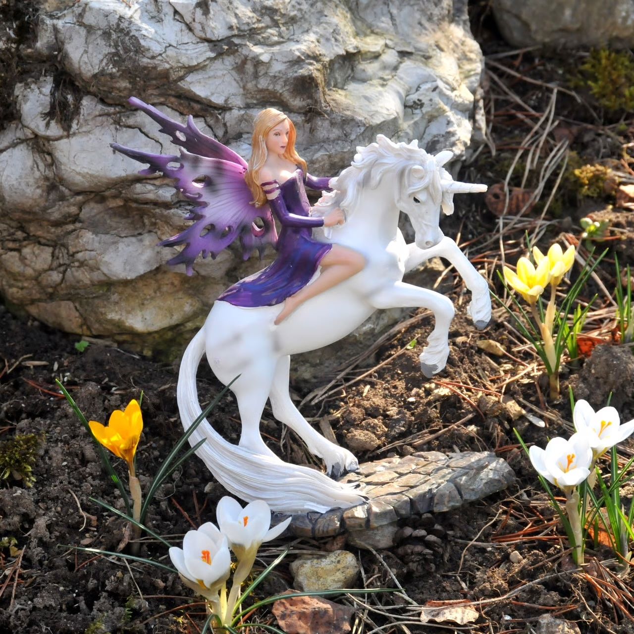 Figuren: Märchenfee auf weissem Einhorn - violett – Neu und originalverpackt aus Menzingen von fairy123 1