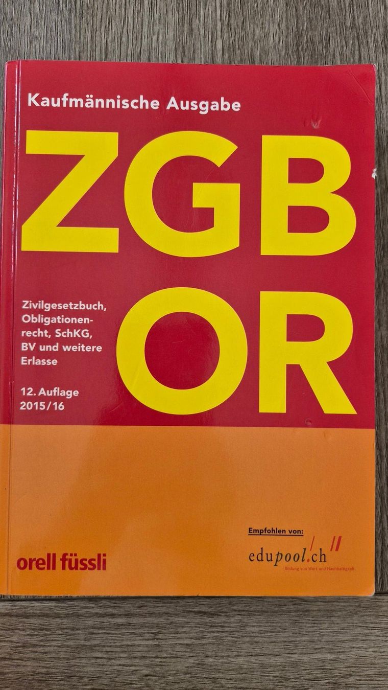 Bücher: ZGB/OR – Gebraucht aus Kleinandelfingen von jessi2209