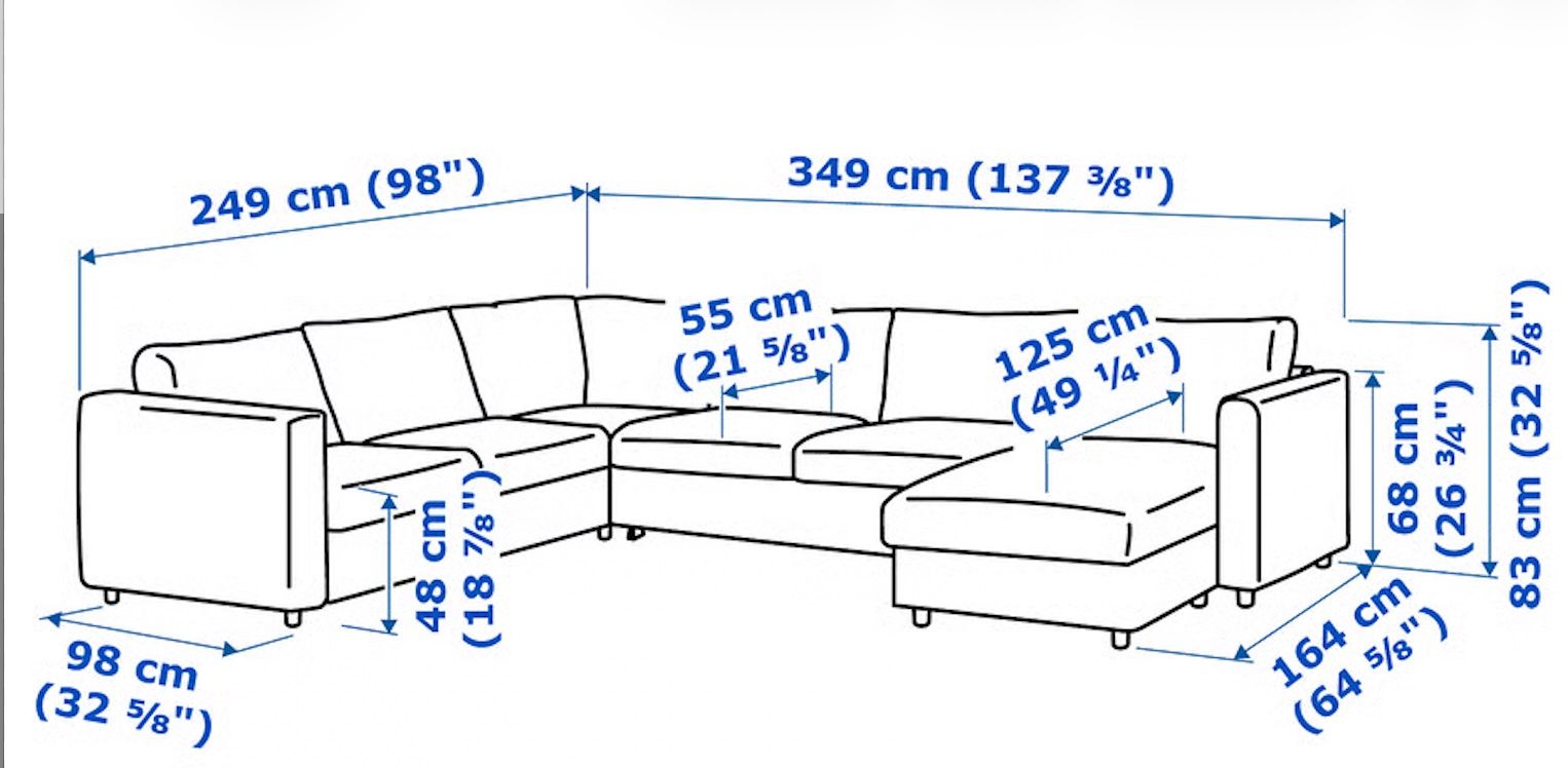 Ikea Sofas: Grosse U-Form Wohnlandschaft beige, Top Zustand VIMLE – Gebraucht aus Opfikon von markus.jost 4