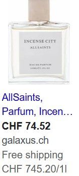 Profumi & Eau de Toilette: 5 x 100 ml EdP AllSaints – Usato da Collonges venduto da arashee 6