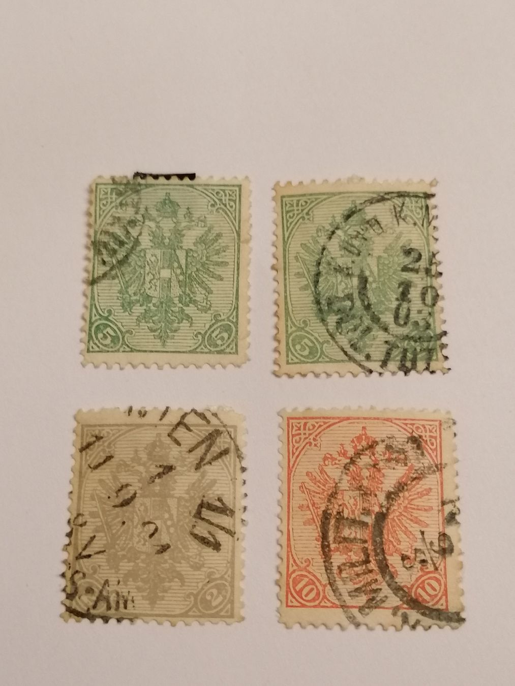 Tutti i francobolli: 4mal Österreich um 1900 – Usato da Happerswil venduto da tschergi