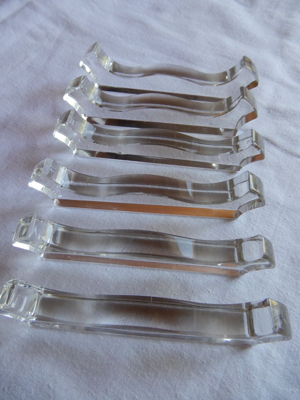 Tutte le decorazioni: 6 Messerbänke aus Glas oder Kristall – Usato da Senèdes venduto da tintinette43
