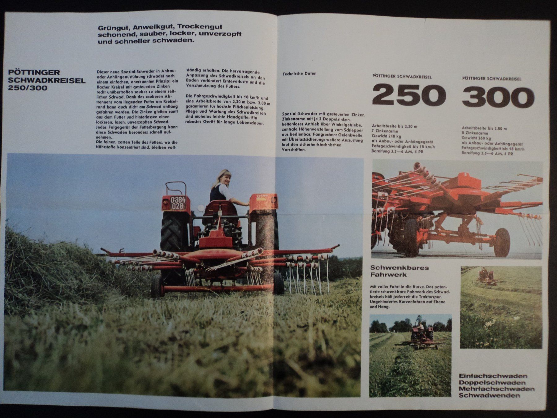 Pöttinger Traktoren: Prospekt Pöttinger Schwadkreisel 250/300 – Gebraucht aus Schwarzenburg von modelCARama