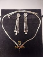 Elegantes Schmuckset: Halskette & Ohrclips, Top Zustand! ...