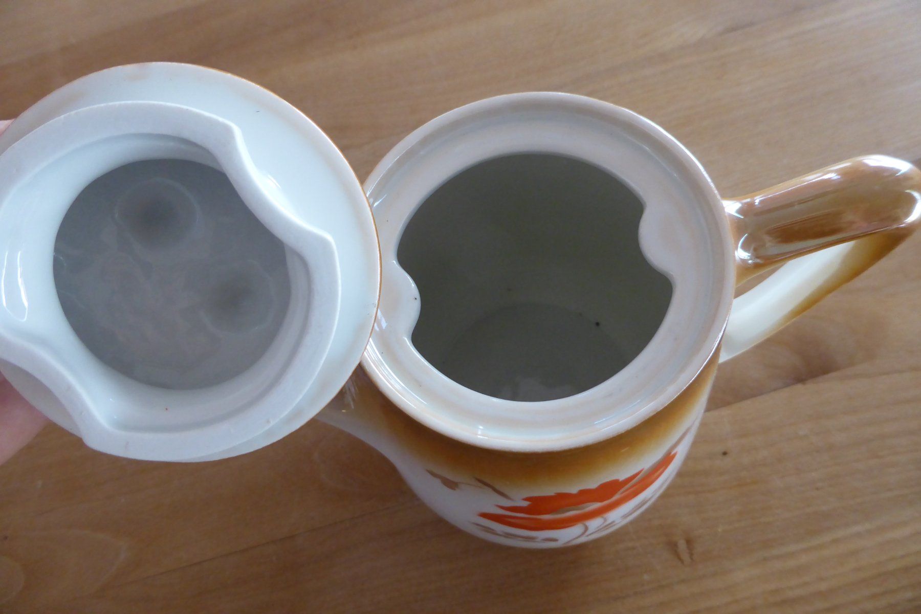 Teiere: Kaffeekrug aus den 50er Jahren mit Perlmutter – Usato da Brunnadern venduto da vapiano 3