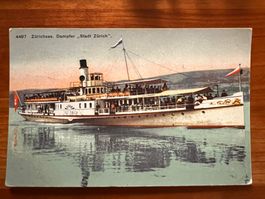 Postkarte   Zürichsee Schiff Zürich1923 Litho (P451)