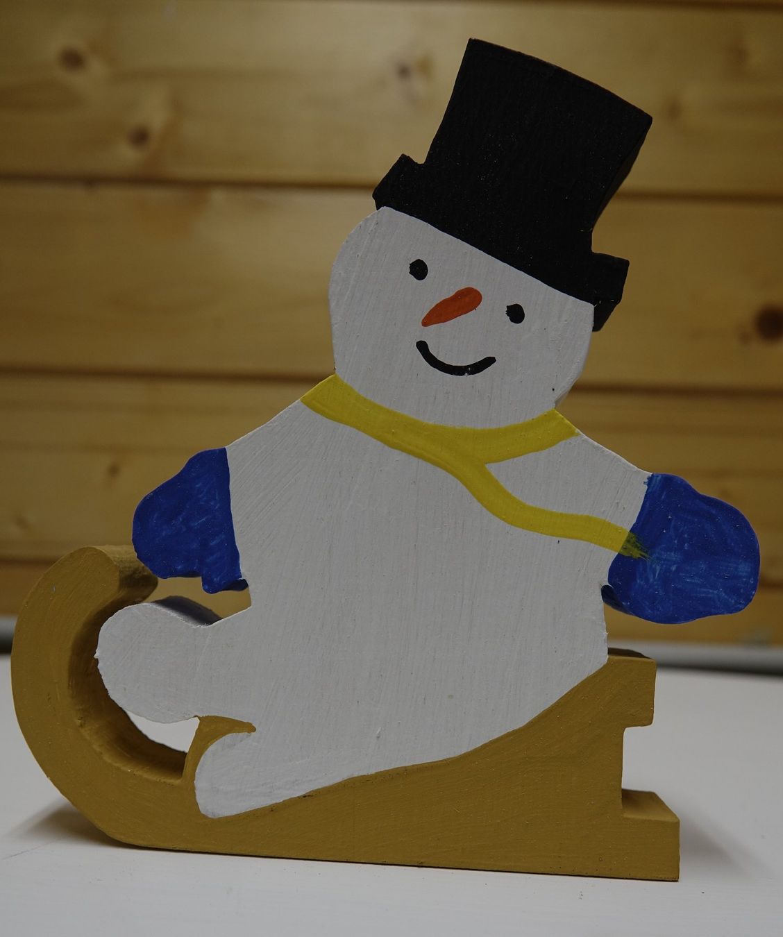 Tutte le decorazioni: Schneemann auf Schlitten aus Holz – Nuovo e nell'imballaggio originale da Rüegsauschachen venduto da ivatug