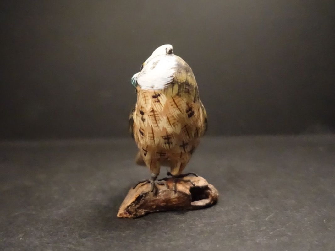 Statuette: Eule handbemalt aus Holz – Usato da Russikon venduto da Eulenfeder 1