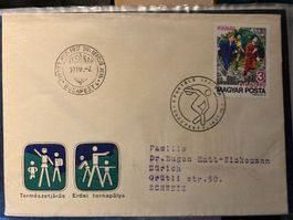 Ungarn 1977 ill. FDC SSt Jugendsport Laufen