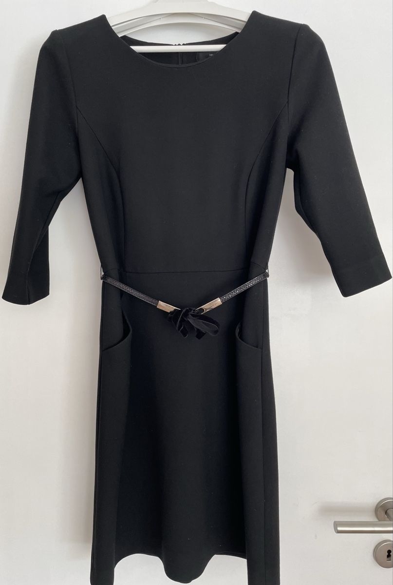 Hallhuber Vestiti: Hallhuber Kleid, schwarz, Gr. 36, mit Gürtel – Usato da St. Moritz venduto da cri_h9tt