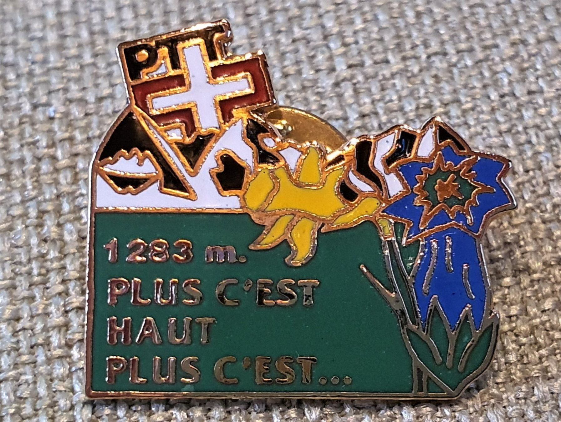 Tops: A434  Pin PTT Plus C.Est Haut Plus C'Est – Gebraucht aus Reinach BL von Boston-Verkauf 1