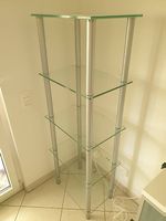 Regal mit 5 Ablagen Transparent 55x38x160 cm Hartglas