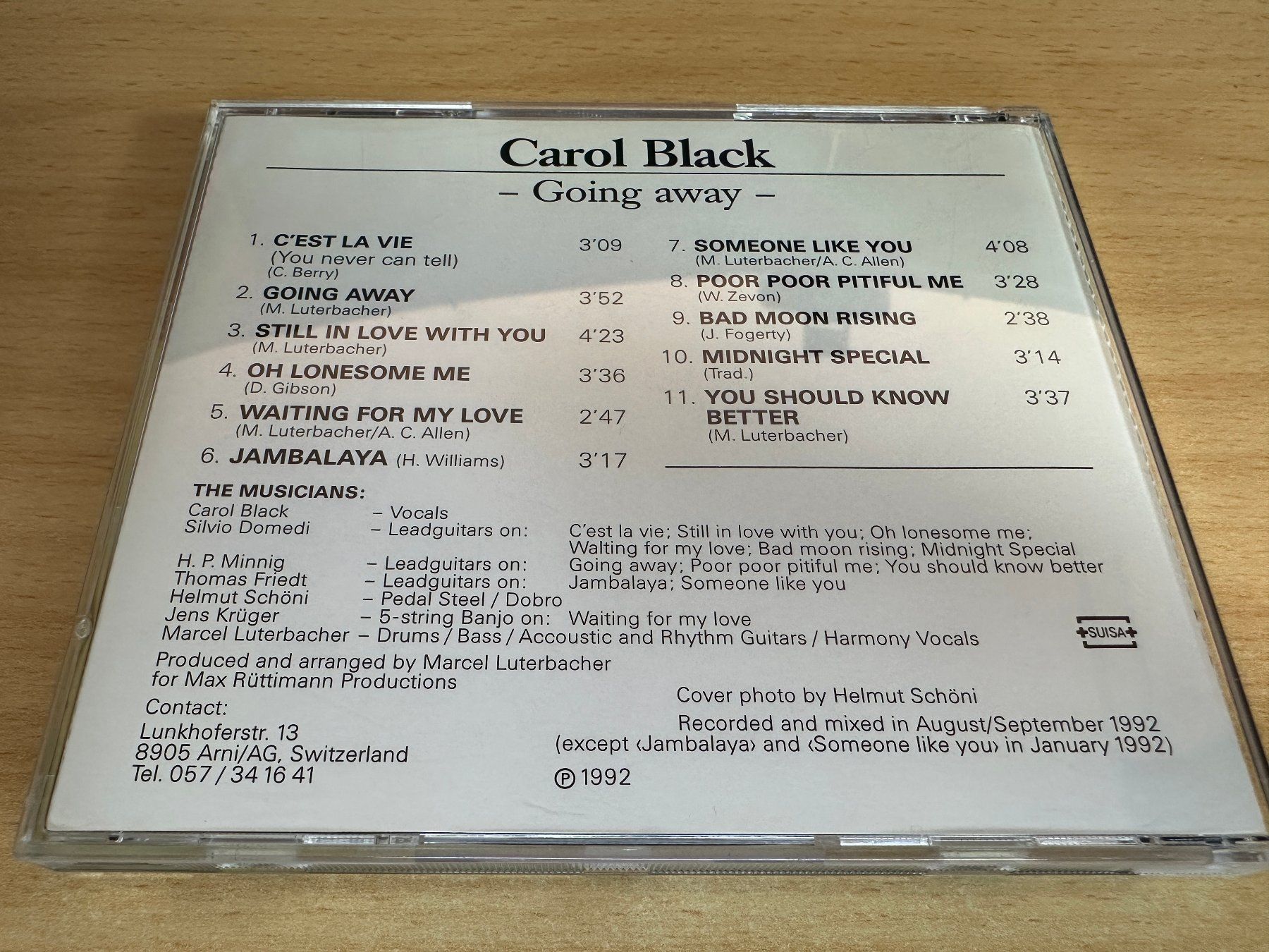 CDs: Carol Black – Going Away – Gebraucht aus Rikon im Tösstal von Alpenmutz 1