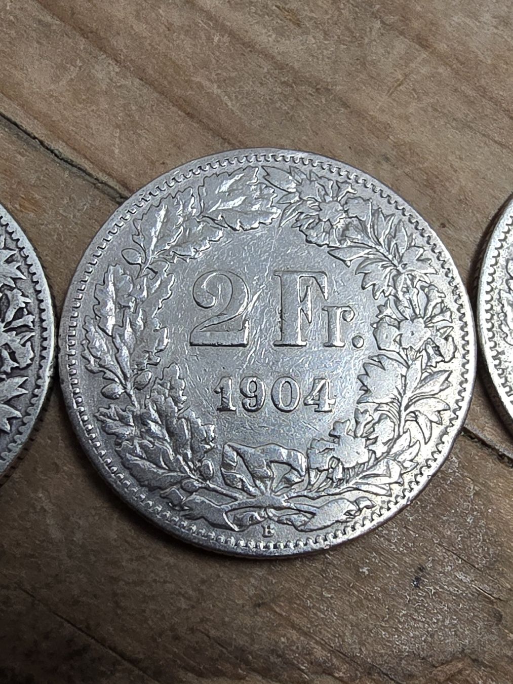 Toutes les monnaies: 3 Stk.Schweizer 2 FrankenSilbermünzen  1904  – D'occasion à Pfäffikon SZ par 26.4.14.17.25 2