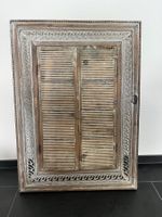 Dekorationsspiegel mit Fensterladen Shabby Chic Holz 70x50cm