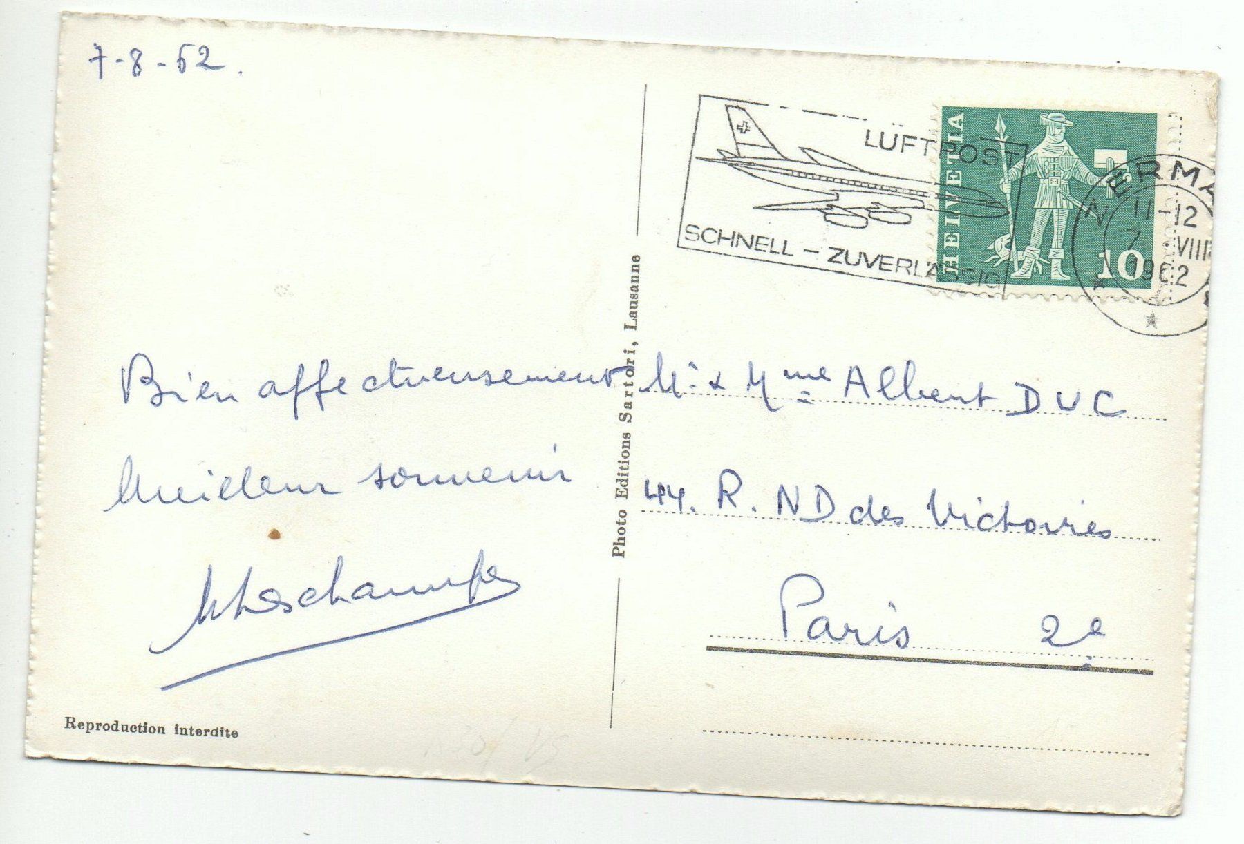 Cartoline postali: ZERMATT Zumsee – Usato da Jona venduto da philajona 1