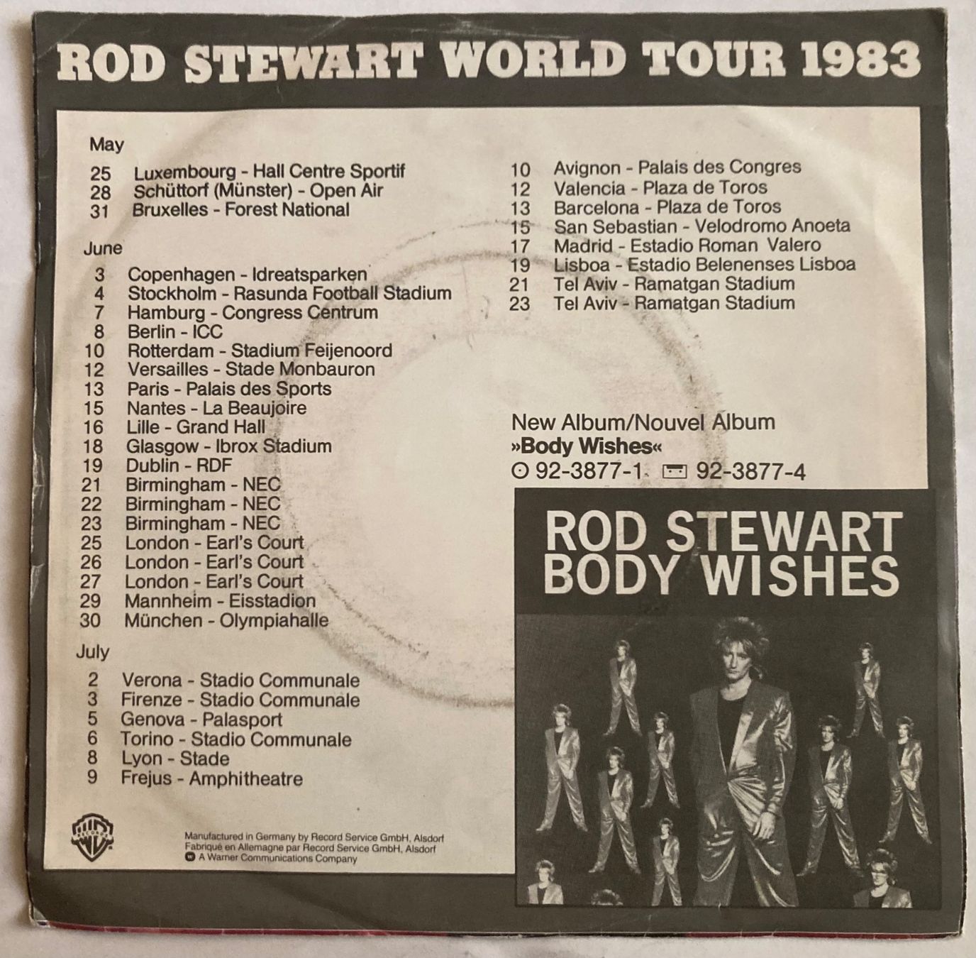 Vinyles: ROD STEWART - BABY JANE – D'occasion à Poliez-Pittet par Newtown-Records 1