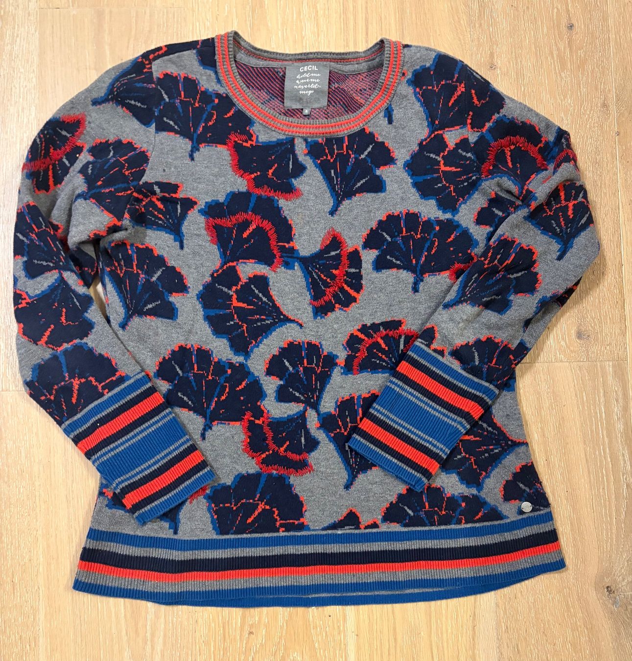 Cecil Pulls & Sweat-shirts: Cecil Pullover grau blau rot Muster Grösse S – Neuf (Voir description) à Hedingen par muse10
