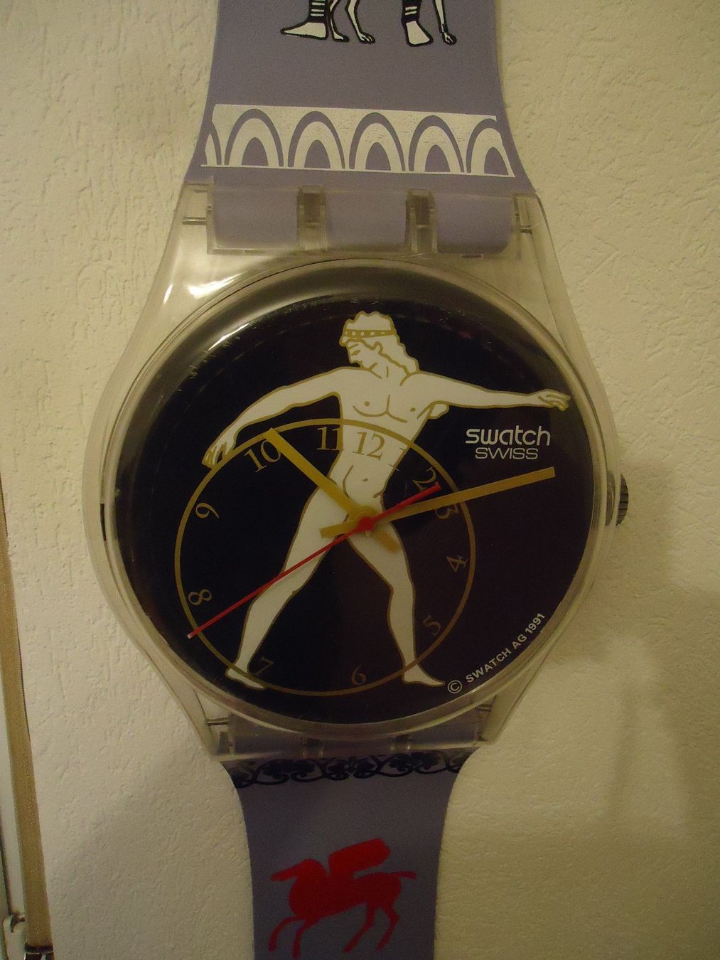 Swatch Uhren: Kult-Wanduhr Swatch Maxi "Discobolus" – Gebraucht aus Däniken SO von Tera-x 3