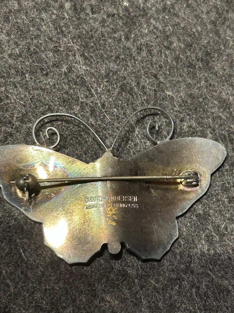 Broschen & Nadeln: Brosche Schmetterling David Andersen 925 Silber Emaille – Gebraucht aus Aeschi b. Spiez von davidS744 1