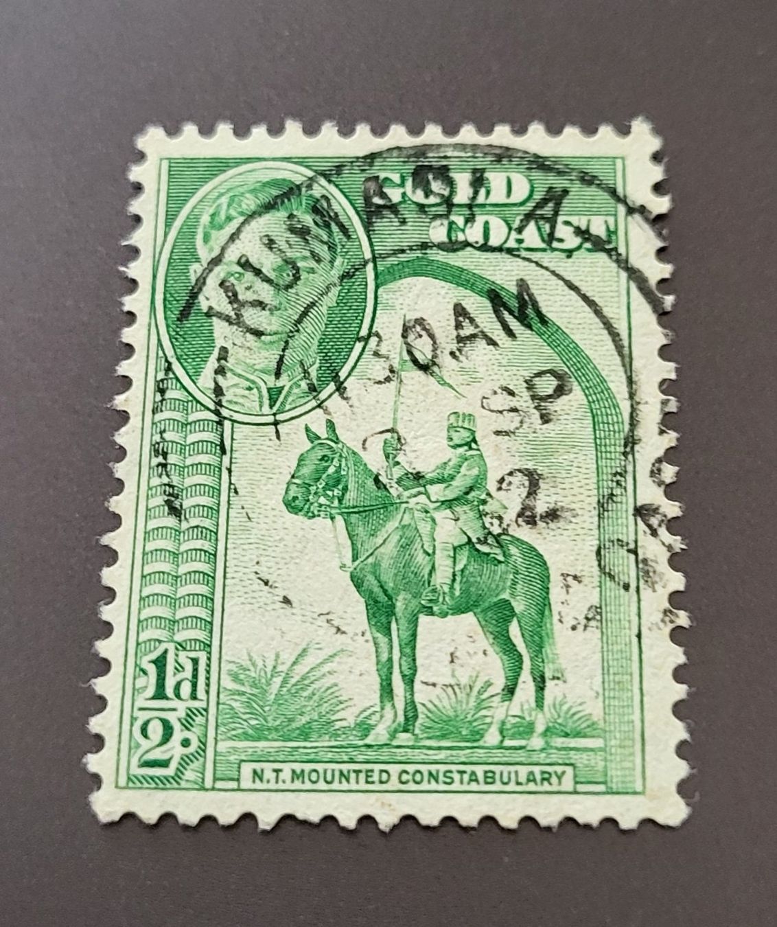 Tutti i francobolli: Goldküste 1948 pferde alte briefmarke – Usato da St Gallen venduto da Stampsalshobby