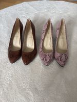 Damenschuhe Pumps Leo-Muster braun/pink Grösse 40