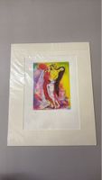 Chagall Farblithographie Liebespaar wie neu