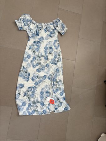 Kleid geblümt blau S