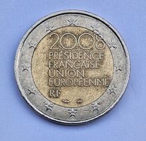 2 Euros FRANCE 2008 Présidence Française Union Européenne