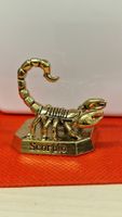 Skorpion Figur Metall Goldfarben Sternzeichen Horoskop