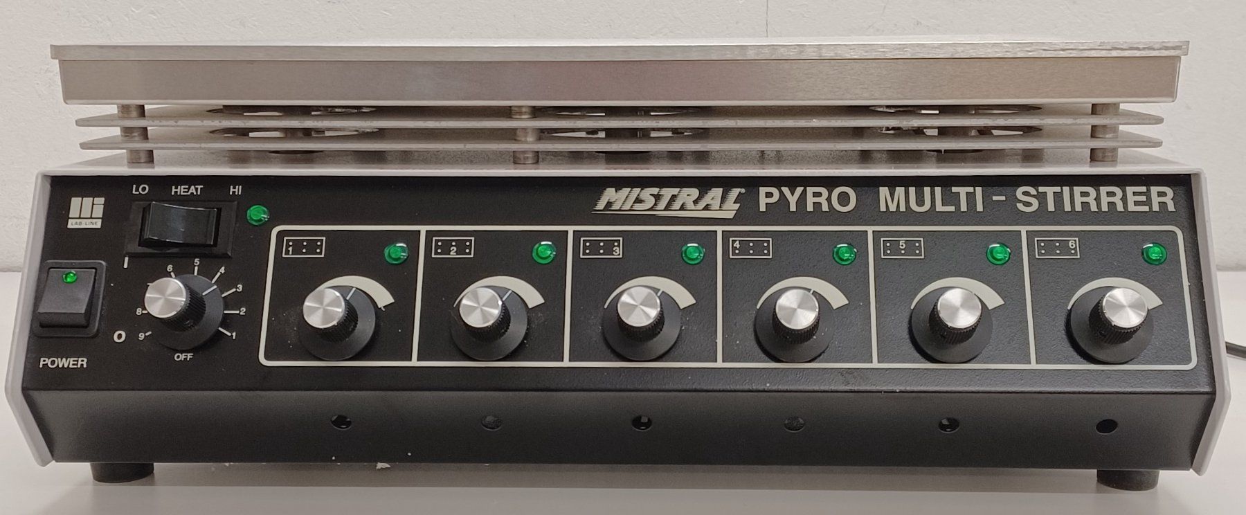 Laborzubehör: Lab-Line Instruments 1287-1 CE 6-position stirrer/heater – Gebraucht aus Niederdorf von LeptonAG_Labor 1