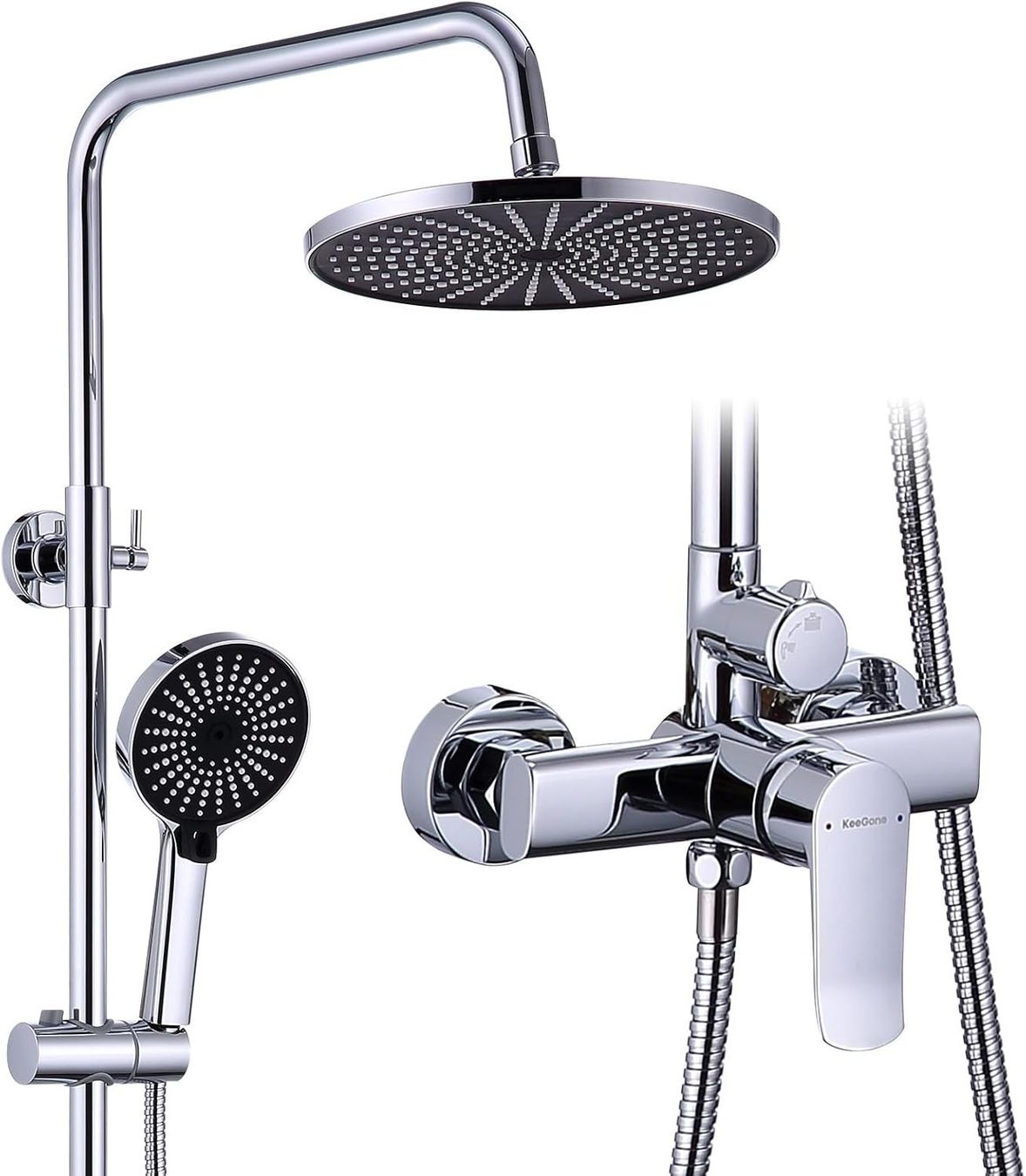 Docce: Duschsystem Edelstahl 26 cm Regendusche & Handbrause – Nuovo e nell'imballaggio originale da Suhr venduto da SchnapperCH
