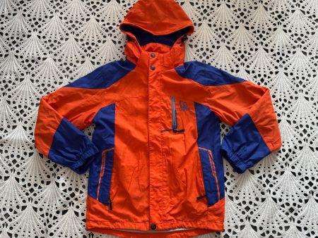 Orange blaue Junge Jacke Winterjacke Grösse ca 128