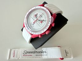 OMEGA x SWATCH Mission to Mars "White Lines“ + cord bracelet