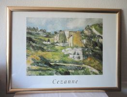 Cezanne Bild gross /Druck/Holzrahmen goldfarben/Glas 55x75cm