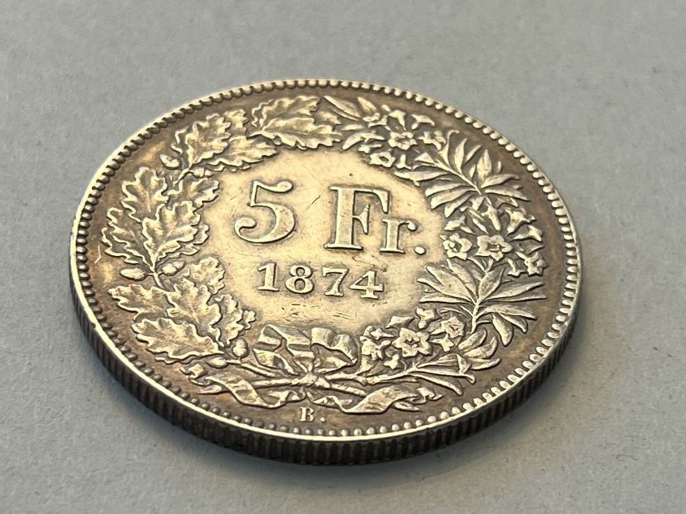 Toutes les monnaies: 5 Franken 1874 B. – D'occasion à Tägerwilen par Beata1sager 8