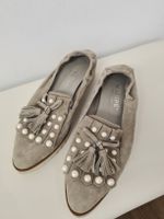 Maripé Suede Mokassins mit Perlen, Grösse 38, Top Zustand!