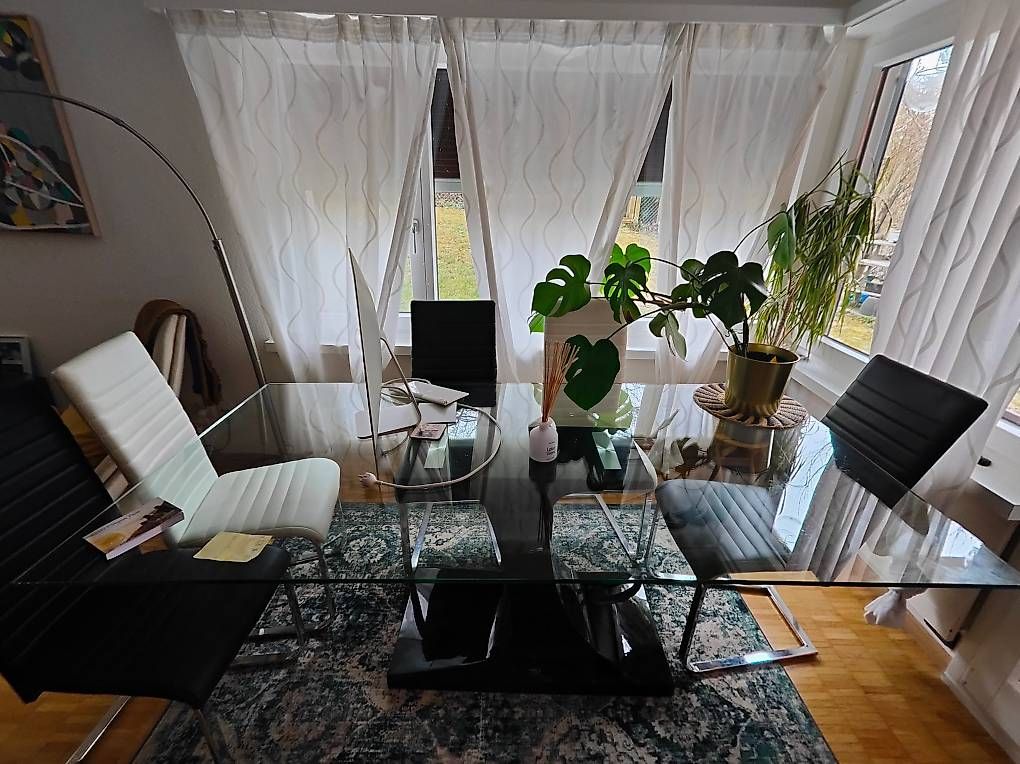 Tavoli: Elegant Glass Dining Table – Usato da Zumikon venduto da wtvisser