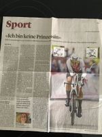 Autogram Marlen Reusser mit Marke ZN 1622+23  200 Jahre Velo