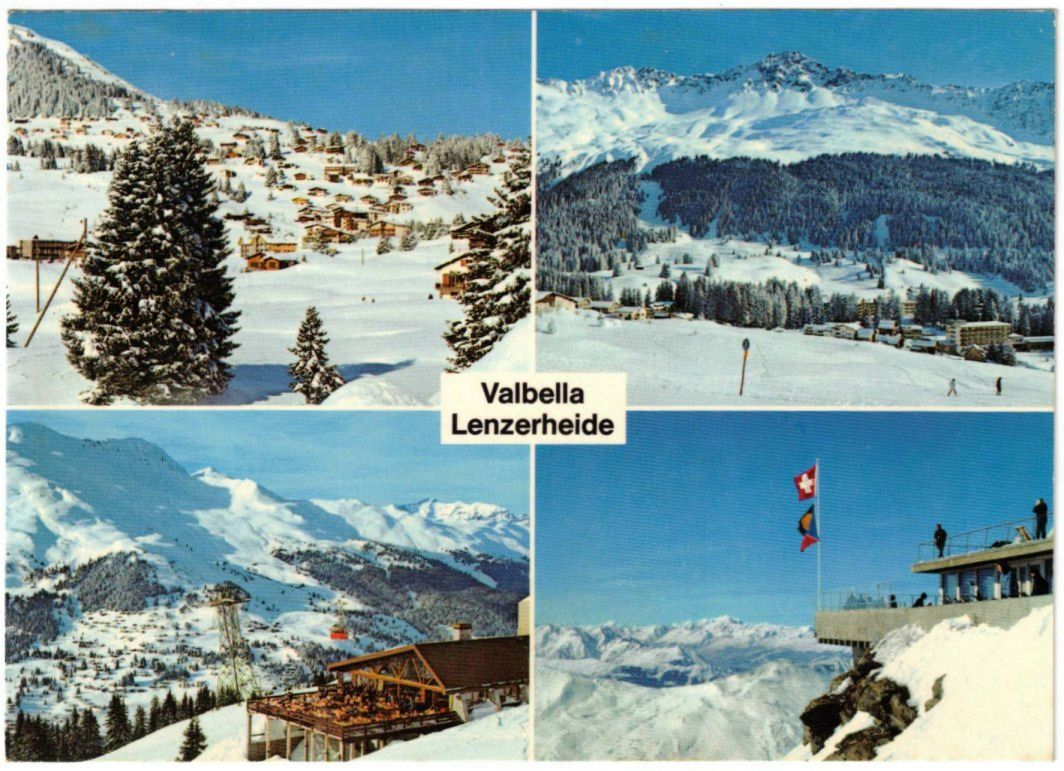 Cartoline postali: Lenzerheide - 4 Bild AK Valbella – Usato da Binningen venduto da Mountainrider