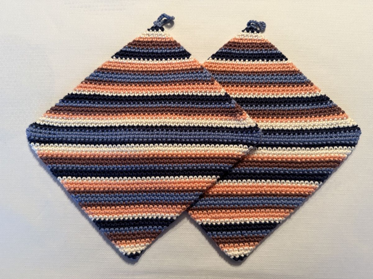 Untersetzer: 2 Topflappen doppelt gehäkelt – Neu und originalverpackt aus Basel von iSwissFox 1