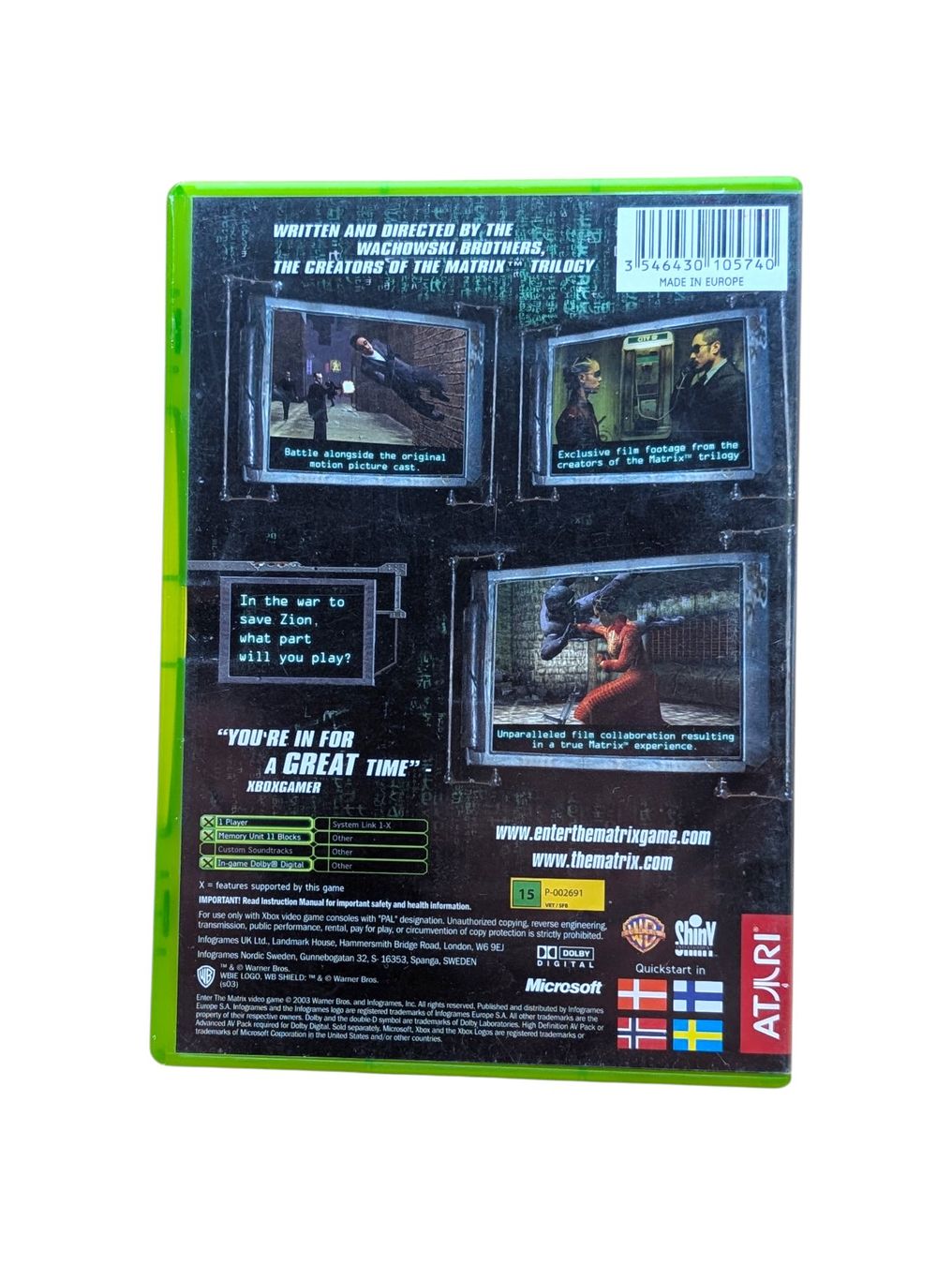 Microsoft Spiele: Enter Matrix Xbox Classic ohne Anleitung – Gebraucht aus Domat/Ems von IsseldorsShop 1