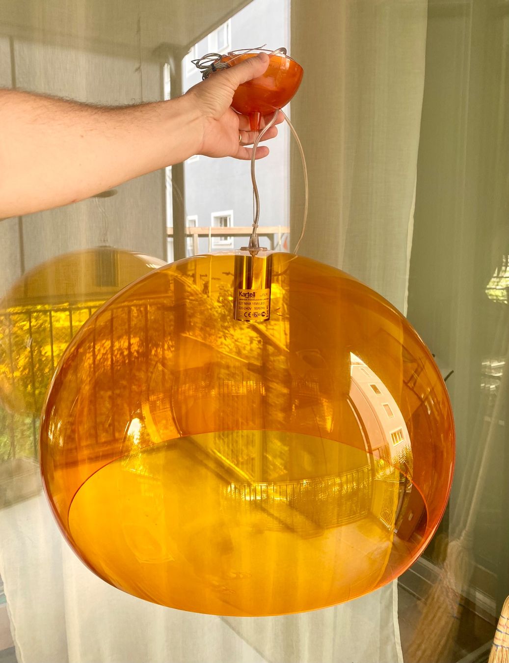Kartell Lampadari & plafoniere: Kartell FLY Pendelleuchte  Orange – Usato da Uster venduto da alv_6dr5 3