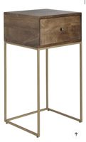NACHTTISCH 40/76/35 cm, Braun, massiv NEW
