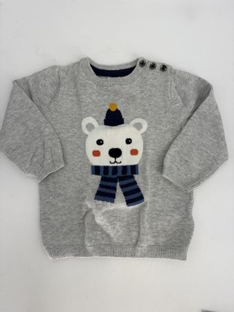 Pullover Gr. 86 von H&M mit Bärenmotiv 