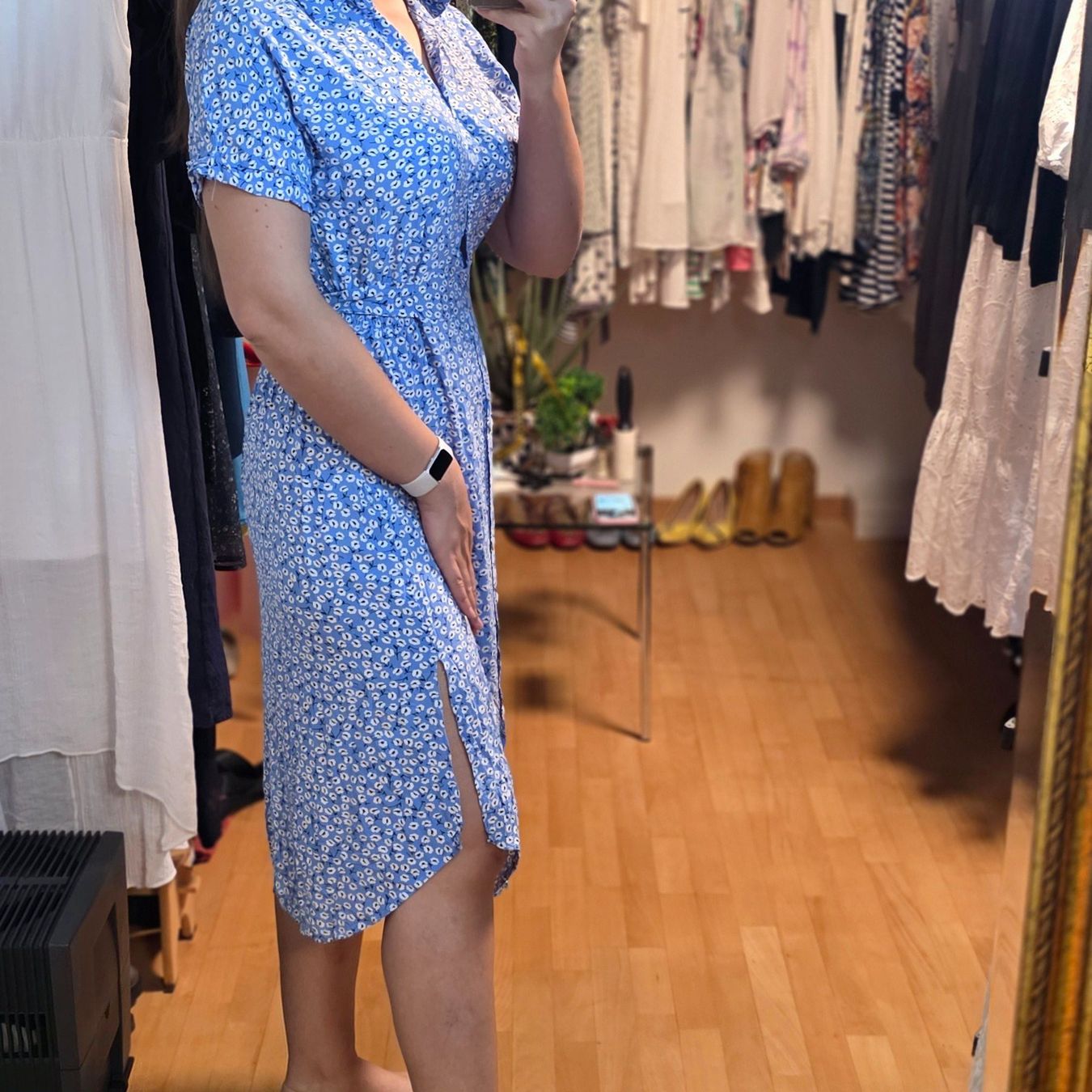 Vestiti: Hellblaue geblümte Midi Kleid 38/40 & 40  romantisch – Usato da Wald ZH venduto da CapLux 2