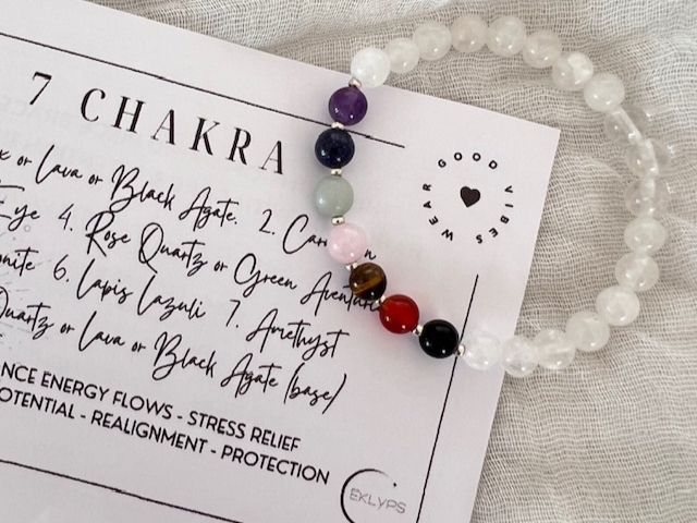 Bracciali & Braccialetti: Bracelet 7 chakras - base cristal de roche – Nuovo e nell'imballaggio originale da Pully venduto da sunaddict