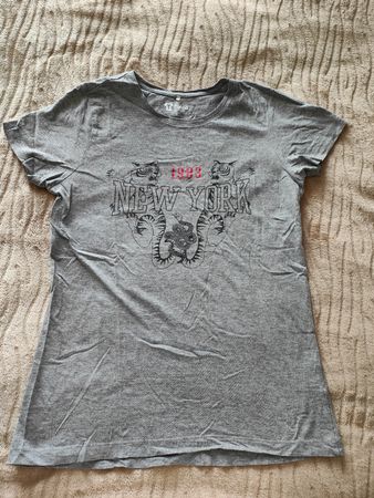 T-Shirt, Grösse S, Grau, New York Motiv, Top!