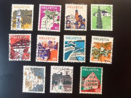 CH1973 Paysages oblitérés série complète  - Zu 523-533